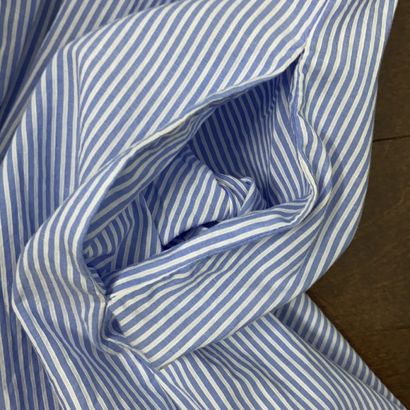 Zara 100% Algodon Cotton Striped Tube Top Ruffle Dress - Picture 8 of 10